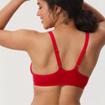 Women's Front Closure Unlined Bra - Underwire Lipstick Red