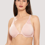 Women's Front Closure Unlined Bra - Underwire Gentle Rose