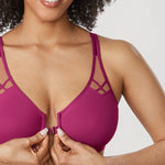 Women's Front Closure Unlined Bra - Underwire Orchid Hush