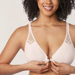 Women's Front Closure Unlined Bra - Underwire Gentle Rose