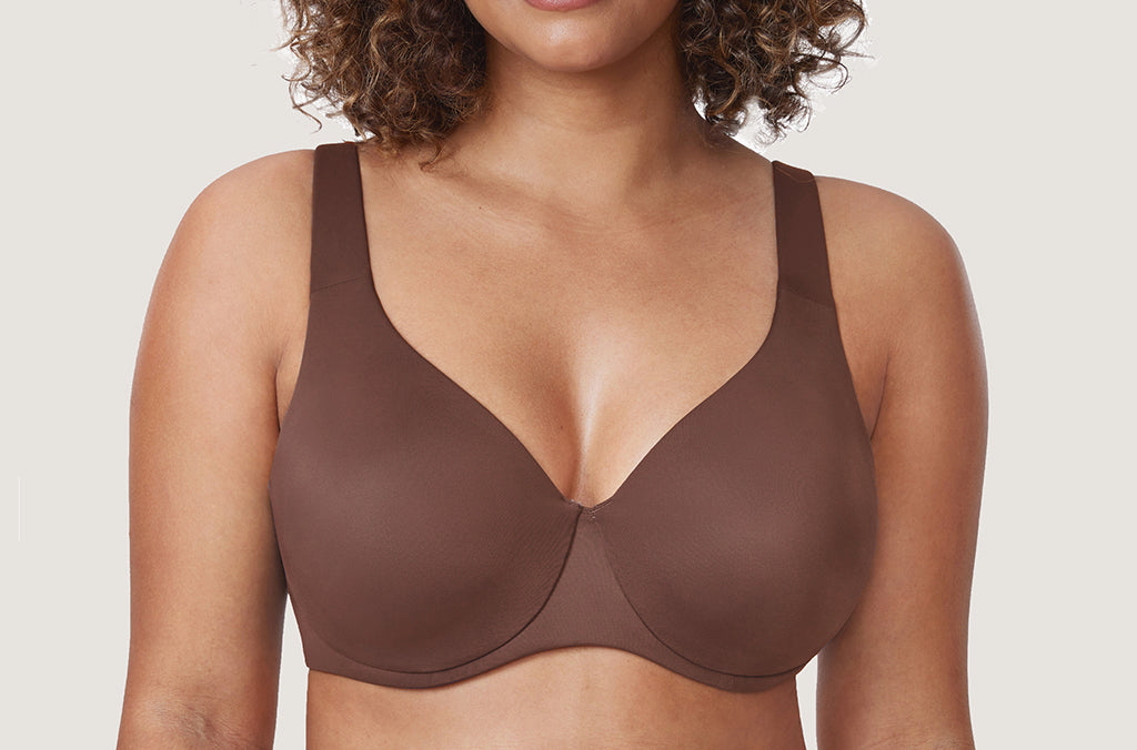 Women's Unlined Minimizer Bra Brown Violet