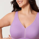 Women's Full Coverage Wireless Unlined Bra Glaze Purple