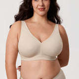 Women's Full Coverage Wireless Unlined Bra Flax Beige