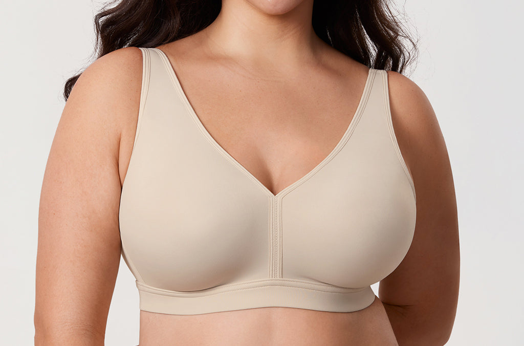 Women's Full Coverage Wireless Unlined Bra Flax Beige
