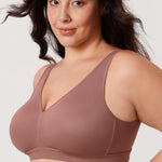 Women's Full Coverage Wireless Unlined Bra Vintage Rose