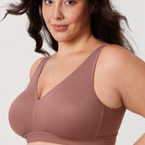 Women's Full Coverage Wireless Unlined Bra Vintage Rose