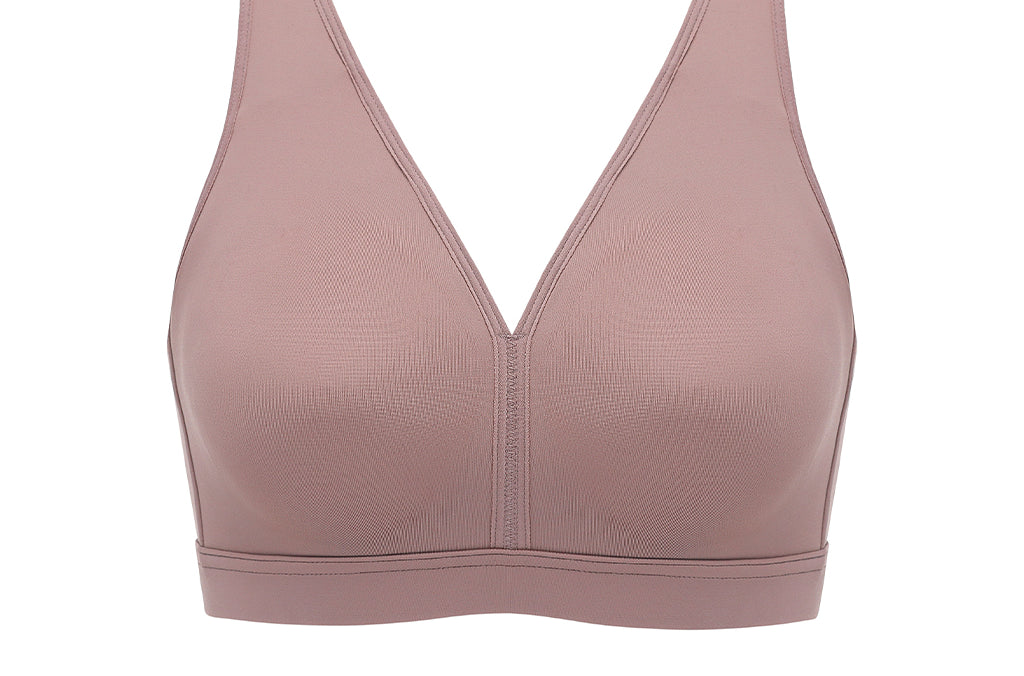 Women's Full Coverage Wireless Unlined Bra Mochaccino