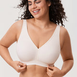 Women's Full Coverage Wireless Unlined Bra Rose White