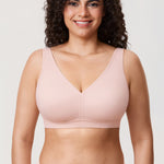 Women's Full Coverage Wireless Unlined Bra Gentle Rose