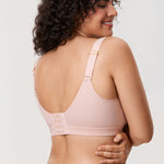 Women's Full Coverage Wireless Unlined Bra Gentle Rose