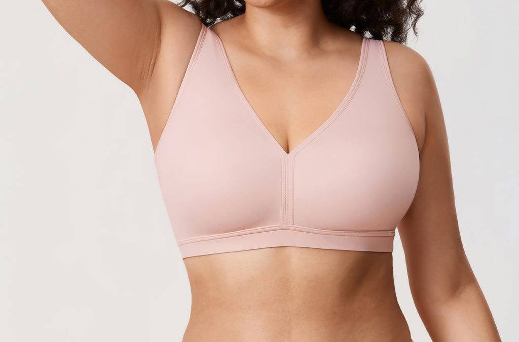 Women's Full Coverage Wireless Unlined Bra Gentle Rose