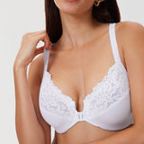Women's Lace Front Closure Bra White