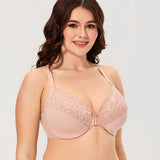 Women's Lace Front Closure Bra Rose Smoked