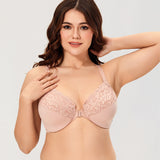 Women's Lace Front Closure Bra Rose Smoked