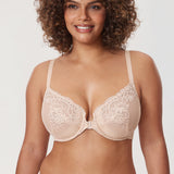 Women's Vintage Lace Front Closure Bra White