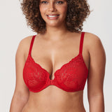 Women's Vintage Lace Front Closure Bra White