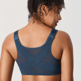 Women's Plunge Back Posture Bra Barely Buff