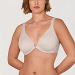 Women's Plunge Back Posture Bra Vanilla White