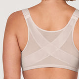 Women's Plunge Back Posture Bra Vanilla White