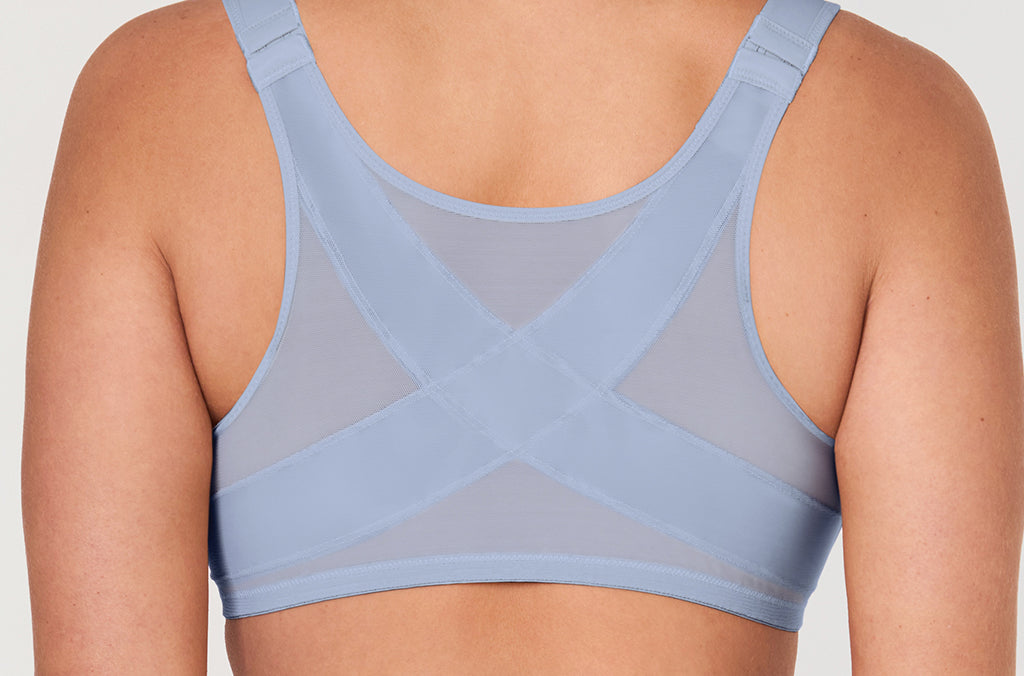 Women's Plunge Back Posture Bra Moonlight Blue