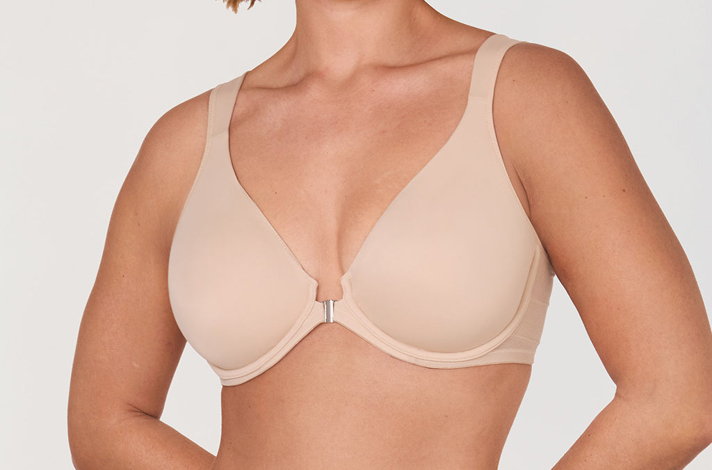 Women's Plunge Back Posture Bra Beige