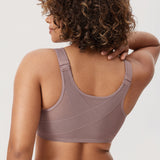 Women's Plunge Back Posture Bra Mochaccino