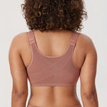 Women's Plunge Back Posture Bra Vintage Rose