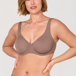 Women's Confishape® Unlined Balconette Bra Brown Purple