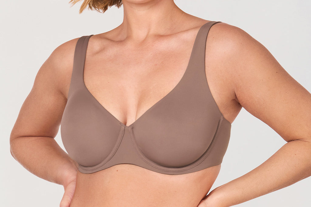 Women's Confishape® Unlined Balconette Bra Brown Purple
