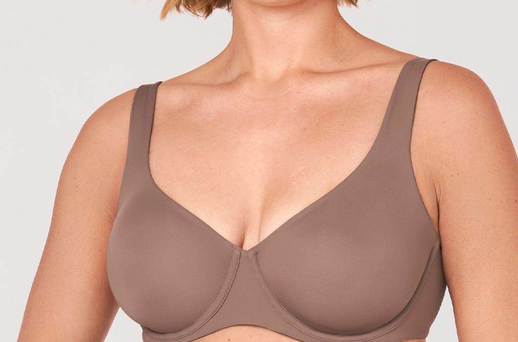Women's Confishape® Unlined Balconette Bra Brown Purple