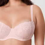 Women's Vintage Lace Balconette Bra Beige