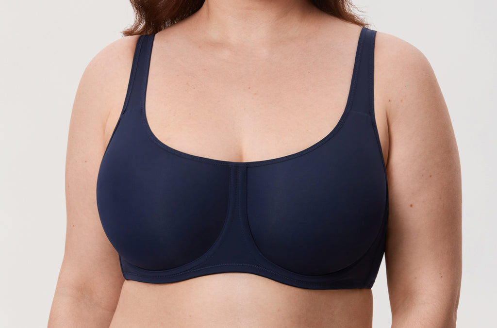 Women's Confishape® Supportive Full Coverage Bra - Underwire & Unlined Black