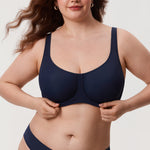 Women's Confishape® Supportive Full Coverage Bra - Underwire & Unlined Black