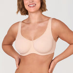 Women's Confishape® Supportive Full Coverage Bra - Underwire & Unlined Beige