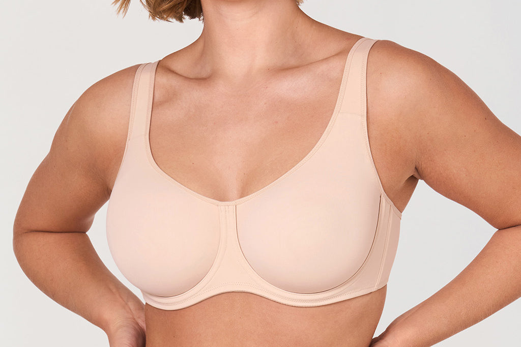 Women's Confishape® Supportive Full Coverage Bra - Underwire & Unlined Beige