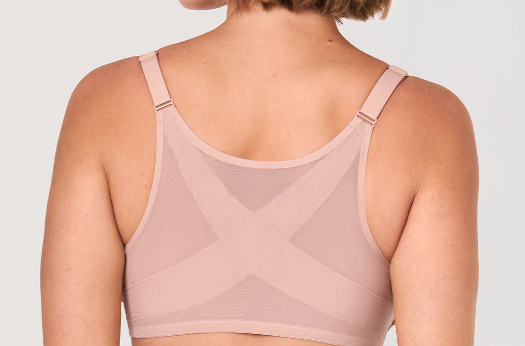 Women's Lace Front Closure Posture Bra Rose Smoked