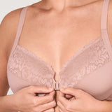 Women's Lace Front Closure Posture Bra Rose Smoked