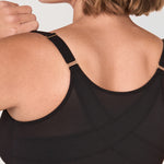 Women's Sheer Mesh Front Closure Posture Bra Black