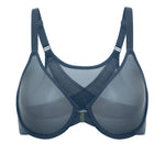 Women's Sheer Mesh Front Closure Posture Bra Orchid Hush