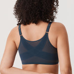Women's Sheer Mesh Front Closure Posture Bra Sargasso