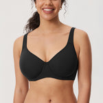 Women's Everyday Full Coverage Underwire Bra - Inbarely® Plus Black @model_info:E1