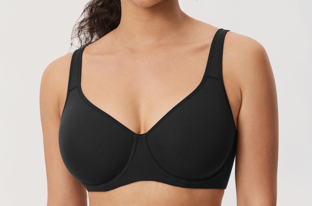 Women's Everyday Full Coverage Underwire Bra - Inbarely® Plus Black @model_info:E1
