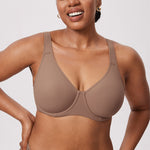 Women's Everyday Full Coverage Underwire Bra - Inbarely® Plus Brown Purple