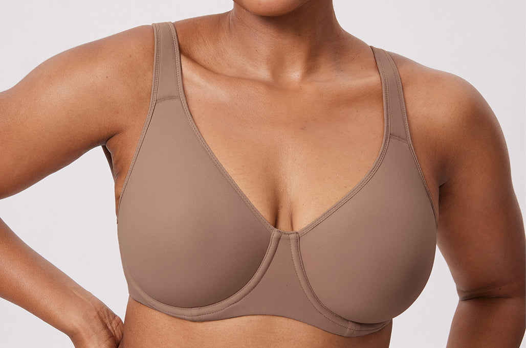 Women's Everyday Full Coverage Underwire Bra - Inbarely® Plus Brown Purple