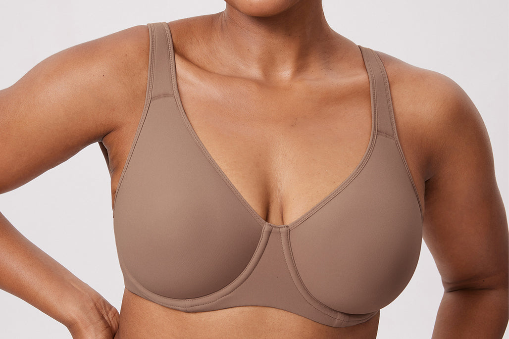 Women's Everyday Full Coverage Underwire Bra - Inbarely® Plus Brown Purple