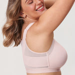 Women's Soft X-shaped Back Posture Bra Gentle Rose