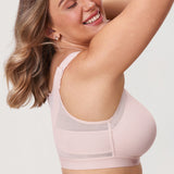 Women's Soft X-shaped Back Posture Bra Gentle Rose