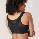 Women's Soft X-shaped Back Posture Bra Black