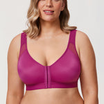 Women's Soft X-shaped Back Posture Bra Magenta Purple