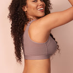 Women's Soft X-shaped Back Posture Bra Mochaccino